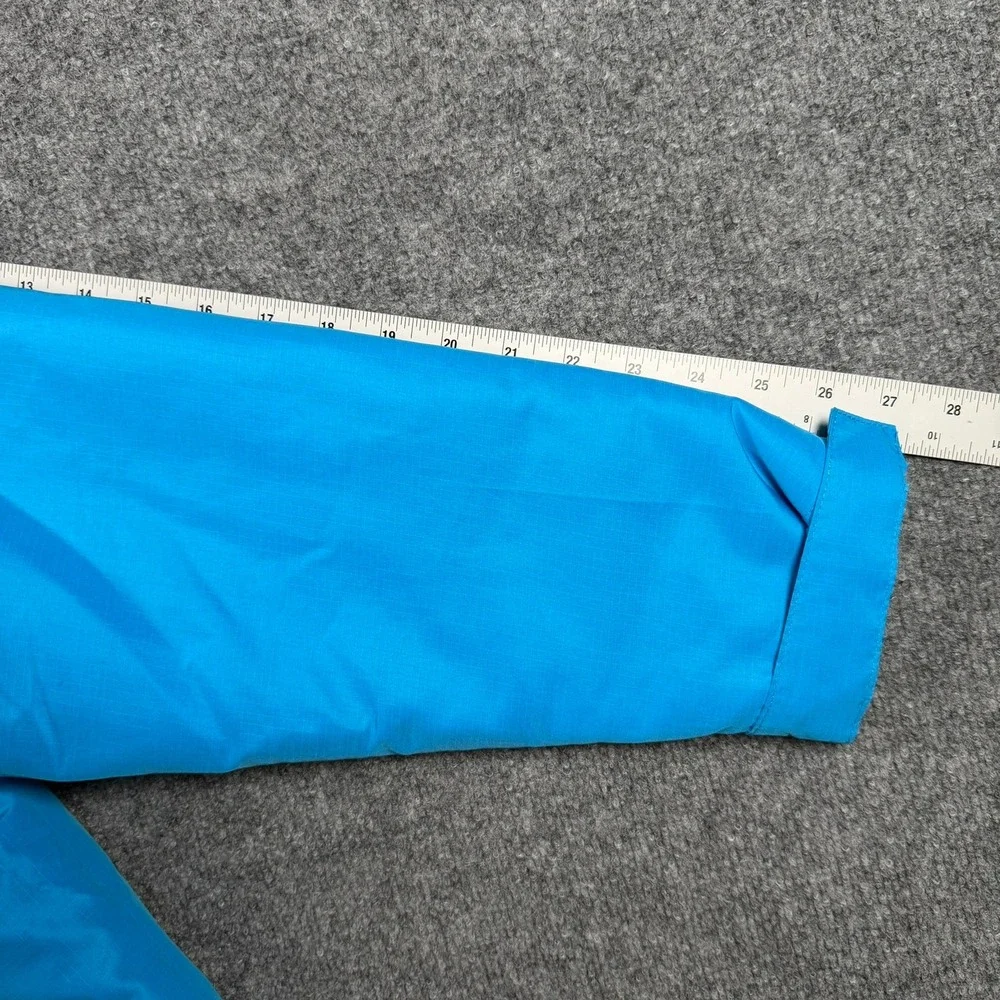 The Children's Place Puffer Jacket Boys XL 14 Blue Grey Colorblock Fleece Lined